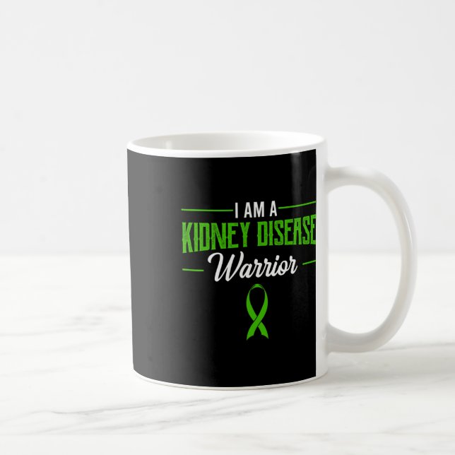 Disease Warrior Dialysis Nephritis Organ Donor Gre Coffee Mug (Right)