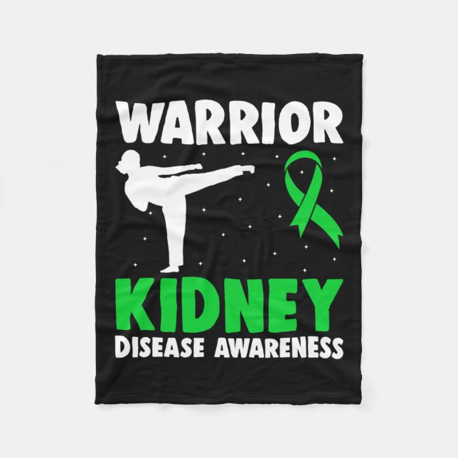 Disease Warrior Dialysis Nephritis Organ Donor Gre Fleece Blanket (Front)