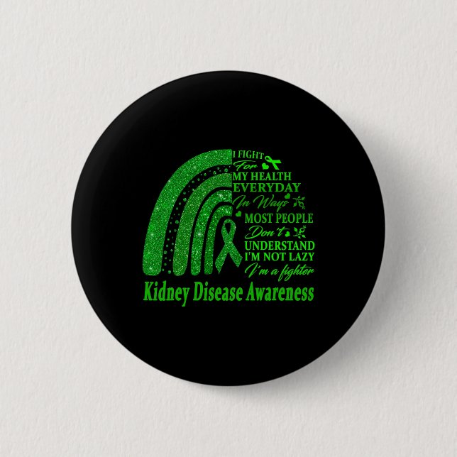 Disease Warrior I'm Fine 2  Inch Round Button (Front)