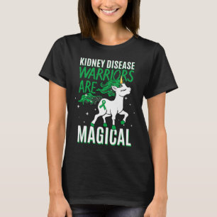 Disease Warrior Magical Unicorn Green Organ Donor  T-Shirt
