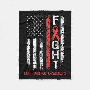Disease Warrior Us Flag  Fleece Blanket