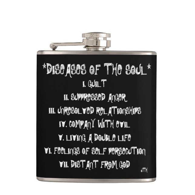 Diseases of The Soul Hip Flask (Front)