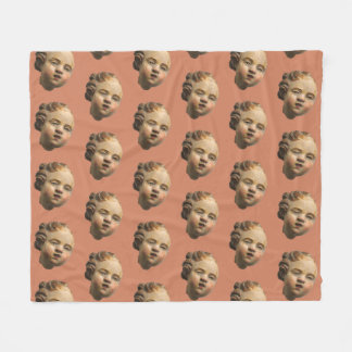 Disembodied Cherub Head Fleece Blanket