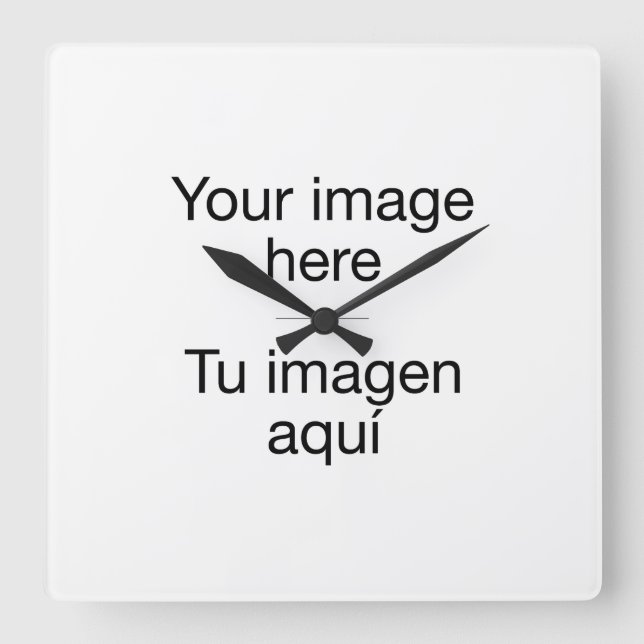 Diseña reloj de pared en blanco con tu square wall clock (Front)