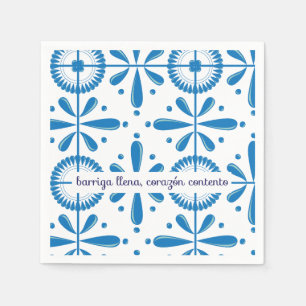 diseño mexicano estilo talavera napkin