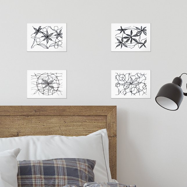 Diseños abstractos zen de flores (Chambre à coucher)