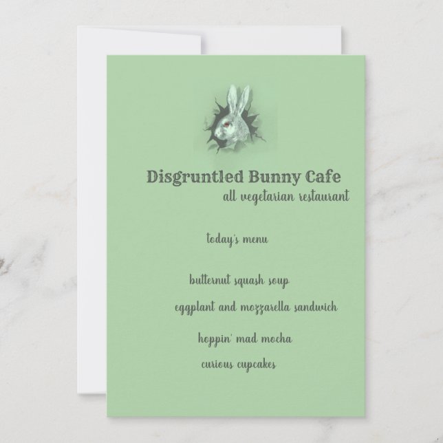 Disgruntled Bunny Rabbit Card (Front)
