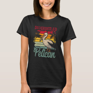 Disgruntled Pelican Vintage Sunset Animal  Pelican T-Shirt