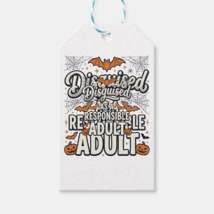 Disguised as a Responsible Adult Halloween Vector Gift Tags
