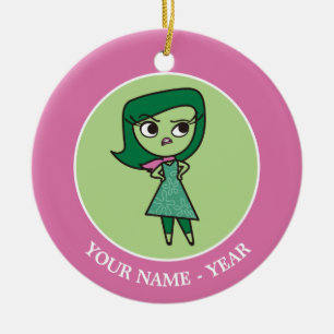 Disgust With Hands On Hip Add Your Name Ceramic Ornament