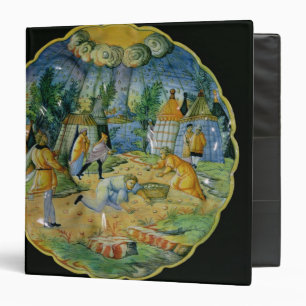 Dish depicting the gathering of manna binder