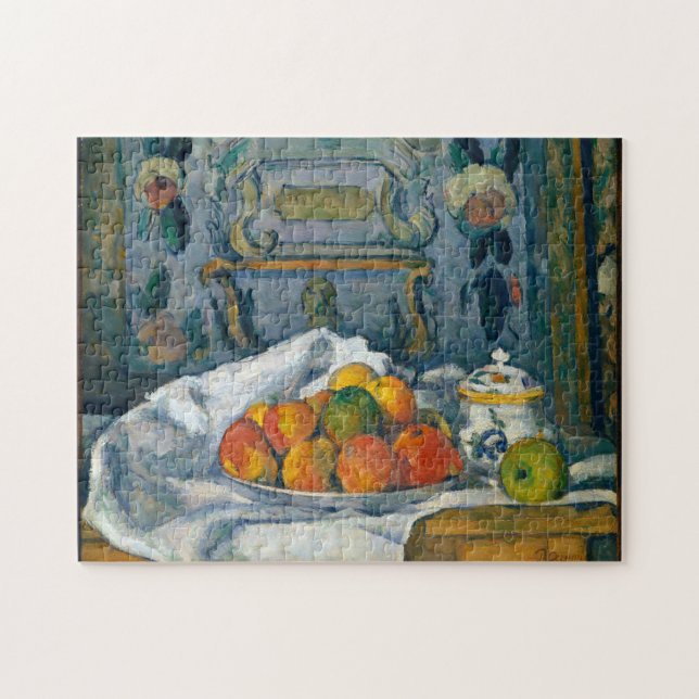 Dish of Apples Paul Cezanne Post Impressionism Com Jigsaw Puzzle (Horizontal)