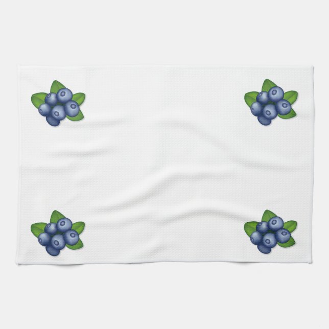 Dish up the Blueberries Kitchen Towel (Horizontal)