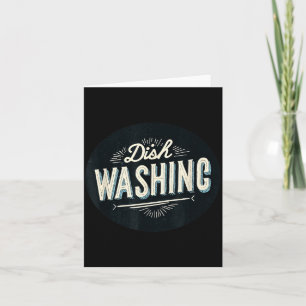 Dish Washing Graphic for Man and Woman Card