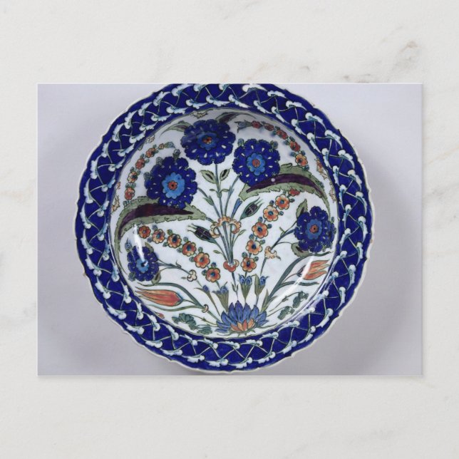 Dish with a floral decoration, Iznik Postcard (Front)