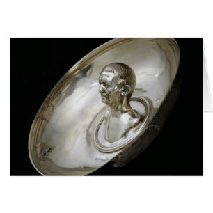 Dish with the bust of a man inside