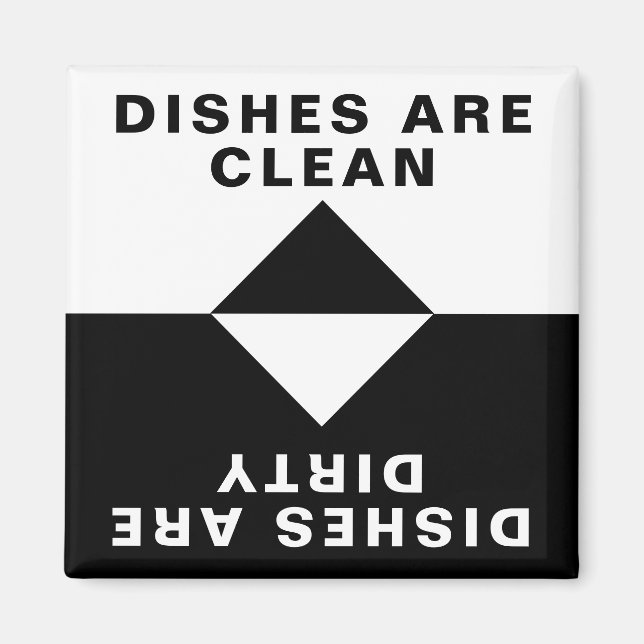 Dishes are Clean, Dishes are Dirty Magnet (Front)