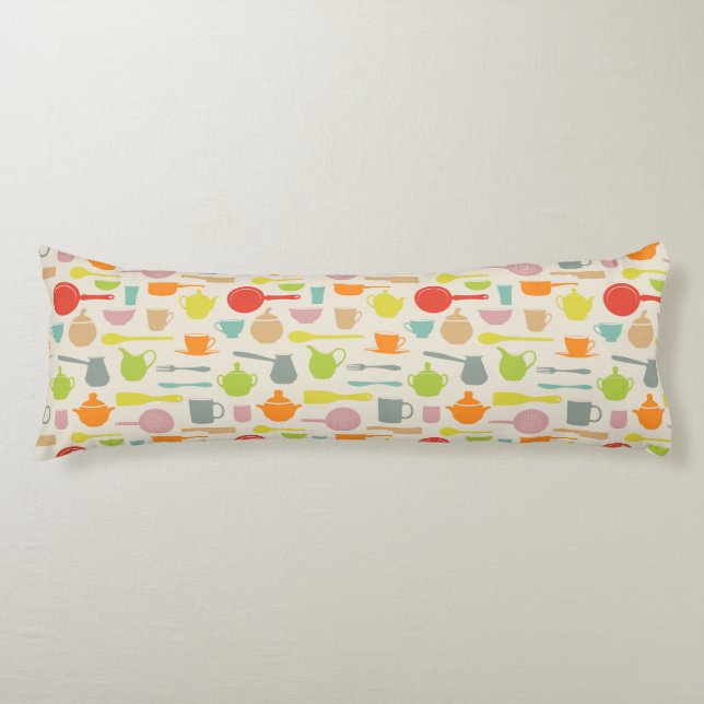 Dishes Pattern Body Pillow (Front)