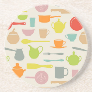 Dishes Pattern Coaster