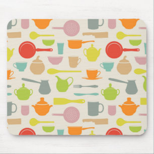 Dishes Pattern Mouse Pad