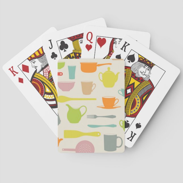 Dishes Pattern Playing Cards (Back)