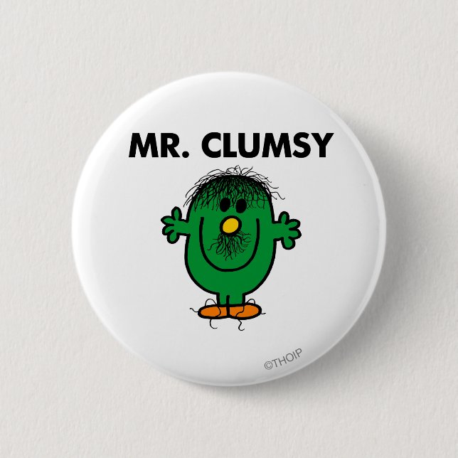 Dishevelled Mr. Clumsy 2 Inch Round Button (Front)