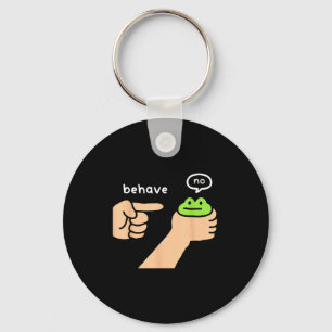 Dishonest Frog Funny Frog Meme Behave No Animals J Keychain