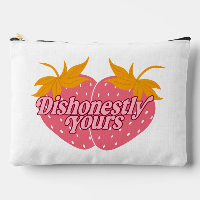 Dishonestly Yours Strawberries by Haley Accessory Pouch (Front)