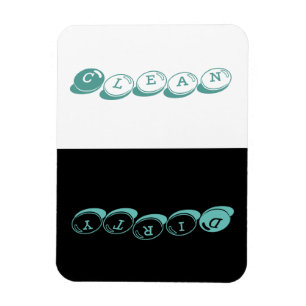 Dishwasher - Candy Font w blue highlights Magnet