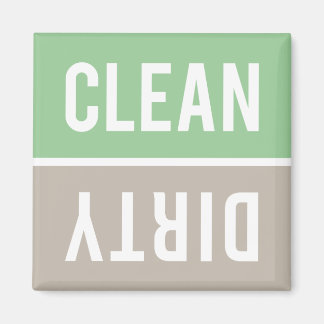 Dishwasher Magnet CLEAN | DIRTY - Green Taupe