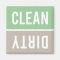 Dishwasher Magnet CLEAN | DIRTY - Green Taupe