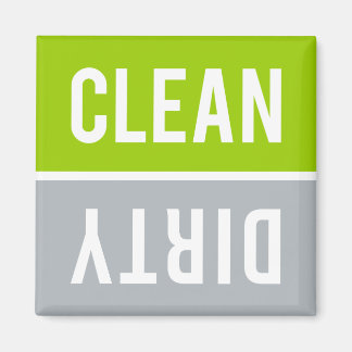 Dishwasher Magnet CLEAN | DIRTY - Lime & Grey