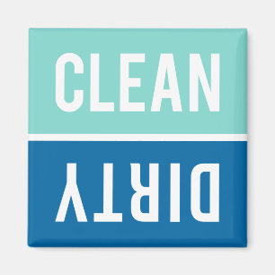 Dishwasher Magnet CLEAN DIRTY - Shades of Blue