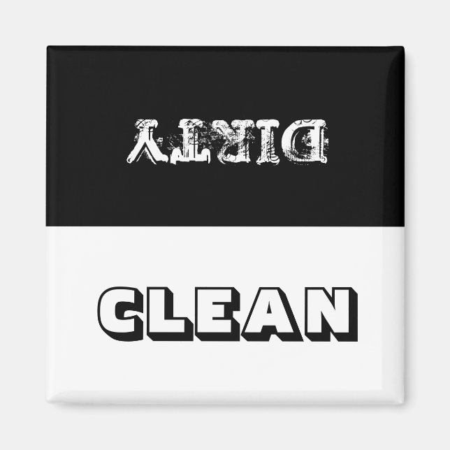 Dishwasher Magnet Clean or Dirty (Front)