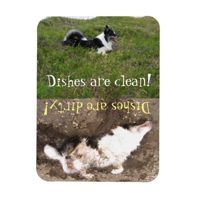 Dishwasher reminder, Clean vs dirty, customize Magnet (Vertical)