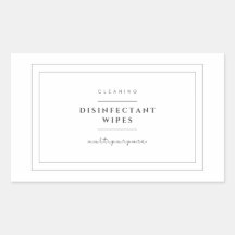 Disinfectant Wipes Label Stickers