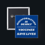 Disinformation is Deadly Button<br><div class="desc">Customize all of the text and colours</div>