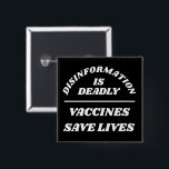 Disinformation is Deadly Button<br><div class="desc">Customize all of the text and colours</div>