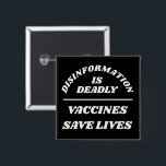 Disinformation is Deadly Button<br><div class="desc">Customize all of the text and colours</div>