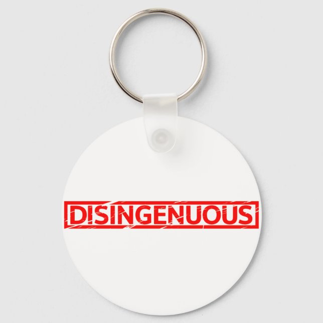 Disingenuous Stamp Keychain (Front)