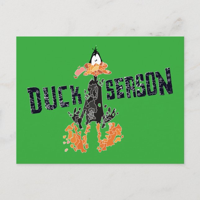 Disintegrated DAFFY DUCK™ "Duck Season" Postcard (Front)