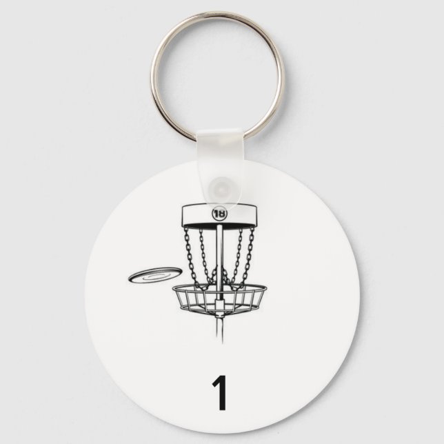 Disk Golf Bag Tag Keychain (Front)