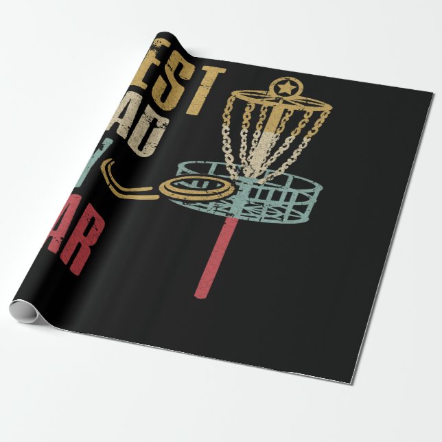 Disk Golf Dad Best Dad By Par Wrapping Paper (Unrolled)