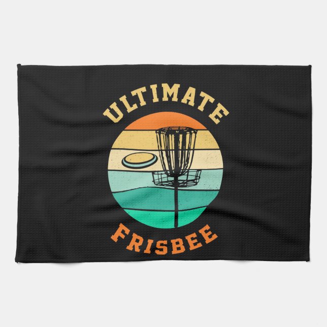Disk Golf Ultimate Frisbee Kitchen Towel (Horizontal)