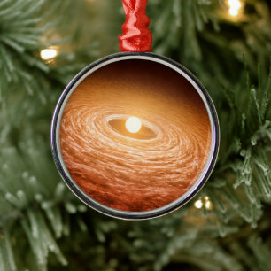Disk Of Material Surrounding Star Fu Orionis. Metal Ornament