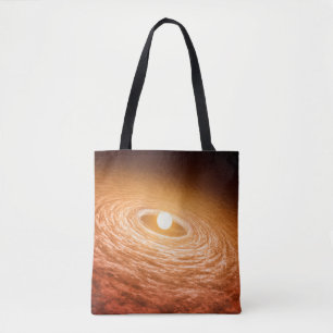 Disk Of Material Surrounding Star Fu Orionis. Tote Bag
