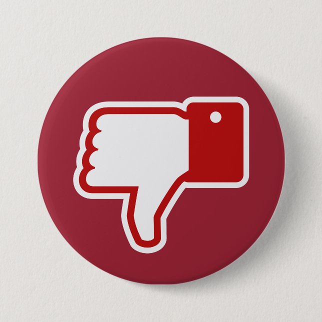 Dislike button! 3 inch round button (Front)