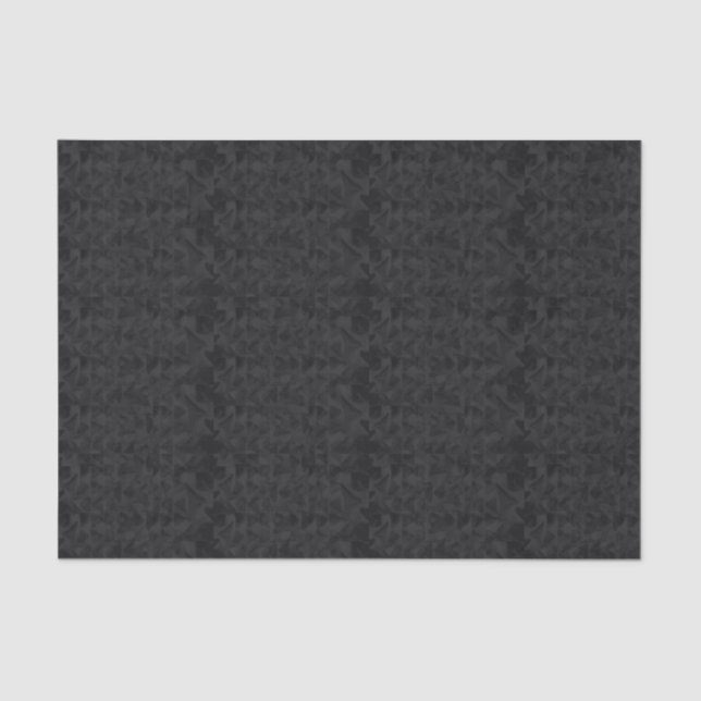 Dismal Dark Monochrome Texture Memory Study Tissue Paper (Front)