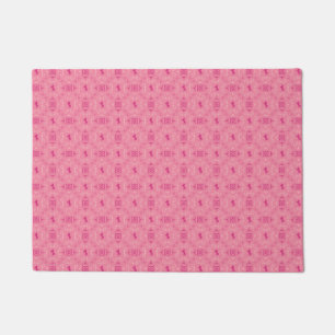 Dismal Pink Door Mat Cowgirl Bandana Print Horse
