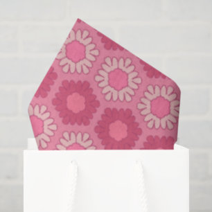 Dismal Pink Tissue Paper Y2K Floral Western Cowboy